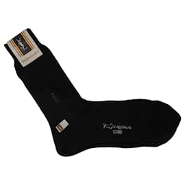 Yves Saint Laurent Logo Socken Schwarz Schwarz