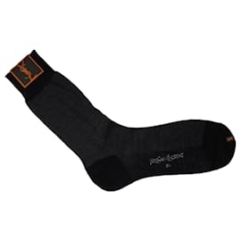 Yves Saint Laurent gemusterte Socken in Schwarz Schwarz Grau