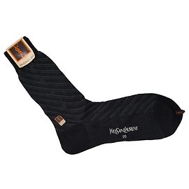 Yves Saint Laurent Black Striped Socks Black
