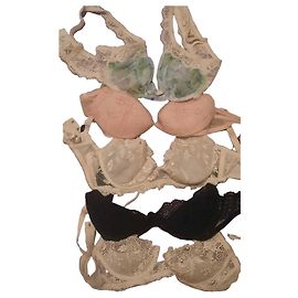Lotto di 5 reggiseni La Perla in pizzo e seta Nero Rosa Bianco Multicolore