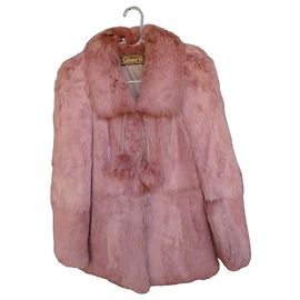 Autre Marque Gérard B Pink Rabbit Fur Jacket Pink