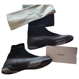 Repetto Sneaker aus technischem Gewebe Schwarz Schwarz