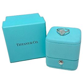 Tiffany & Co. Diamantring Herzform Silber