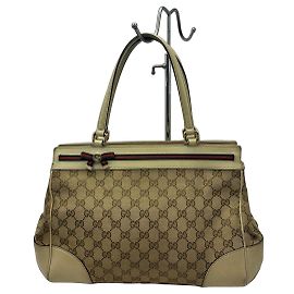 Gucci Mayfair GG Monogram Canvas Tote Bag Brown Beige