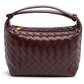 Bottega Veneta Wallace Mini Intrecciato Lederhandtasche Bordeaux