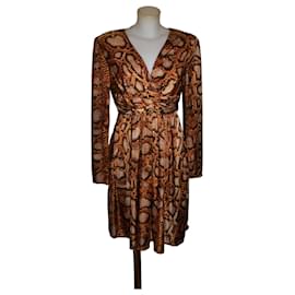 Robe Altuzarra imprimée python Marron Imprimé python