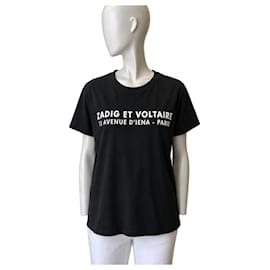 T-shirt Zadig & Voltaire noir '11 Avenue d'Iéna' Noir