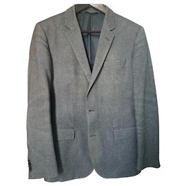 Hugo Boss Grauer Baumwoll-Blazer Grau