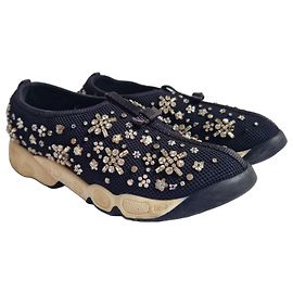Baskets Christian Dior ornées de strass Noir