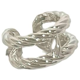 Hermès Hermes Area Band Ring in Sterling Silver 925 Silvery