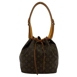 Borsa a tracolla Louis Vuitton Vintage Petit Noé Monogram in pelle Marrone