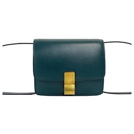 Céline Celine Classic Box Small Mini Bolsa de Ombro em Couro Verde