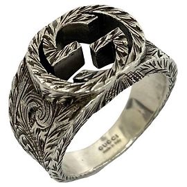 Gucci Arabesque Band Ring Silvery