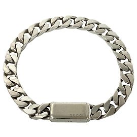 GUCCI Vintage Cuban Link Armband Silber