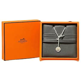 Hermès Ex-Libris Necklace in Silver and Gold Silver hardware