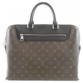 Bolsa Louis Vuitton Monogram Macassar Porte Documents Jour Marrom