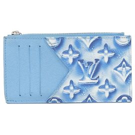 Louis Vuitton Monogram Ice Cube Coin and Card Case Blue Other