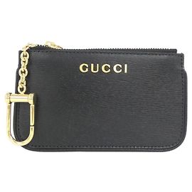 Gucci Black Leather Coin Purse Black