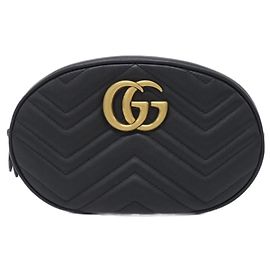 Pochete Gucci GG Marmont em couro Preto