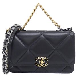 Chanel 19 Line AP3267 Chain Wallet Black