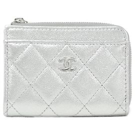 Chanel Timeless Classic Line Visitenkartenetui Silber