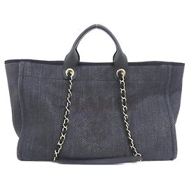 Chanel Deauville Line 93786 Handbag Black