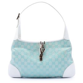 Borsa Jackie Hobo Gucci in canvas GG blu Blu Blu chiaro
