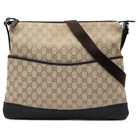 Borsa a tracolla Gucci in tela GG beige Beige