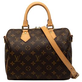 Louis Vuitton Brown Monogram Speedy Bandouliere 25 Marron