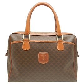 Céline Borsa Celine Brown Macadam Coated Canvas Marrone