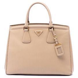 Prada Beige Saffiano Lux Parabole Tote Beige