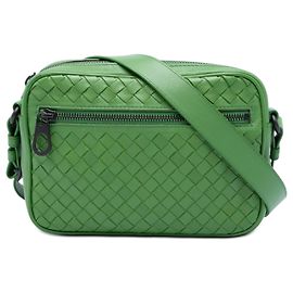 Bolsa Camera Bottega Veneta em Nappa Intrecciato verde Verde