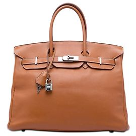 Hermès Brown Tadelakt Birkin Retourne 35 Marron