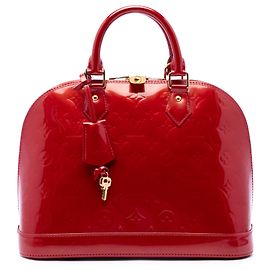 Louis Vuitton Red Monogram Vernis Alma PM Rouge