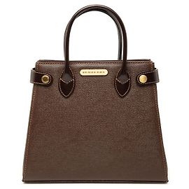 Burberry Brown Leather Handbag Brown Dark brown