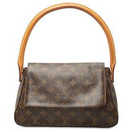 Louis Vuitton Brown Monogram Mini Looping Marron