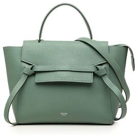 Céline Bolso cinturón Celine de piel de becerro micrograneada verde Verde Verde claro