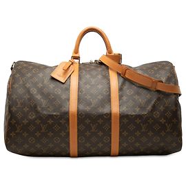 Louis Vuitton Brown Monogram Keepall Bandouliere 55 Brown