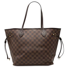 Louis Vuitton Brown Damier Ebene Neverfull MM Marrom