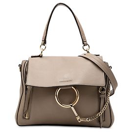 Sac Faye Day Chloé en cuir marron, petit modèle Marron Taupe