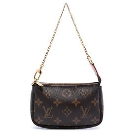 Louis Vuitton Brown Monogram Mini Pochette Accessoires Marron