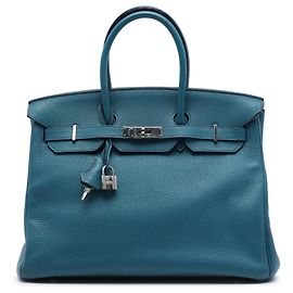 Hermès Blue Togo Birkin Retourne 35 Bleu Autre