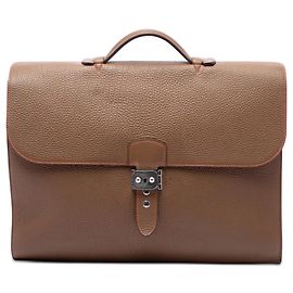 Hermès Brown Togo Sac A Depeches 38 Brown