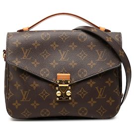 Louis Vuitton Brown Monogram Pochette Metis Marrone