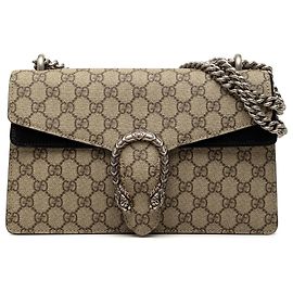 Bolsa de Ombro Gucci Dionysus Medium GG Supreme Bege Bege