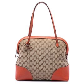 Gucci Beige Medium GG Canvas Bree Dome Tote Beige