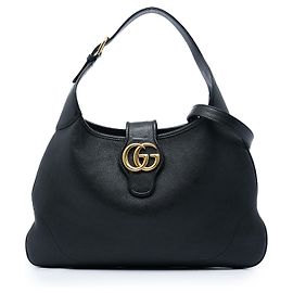 Gucci Aphrodite Crossbody in pelle nera Medium Nero
