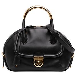 Salvatore Ferragamo Borsa a mano Fiamma Ferragamo in pelle nera Nero