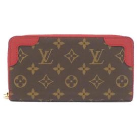 Louis Vuitton Monogram Zippy Wallet Retiro M61854 Castaño Fucsia