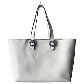 Mala Jimmy Choo Cheri Couro Branco Branco